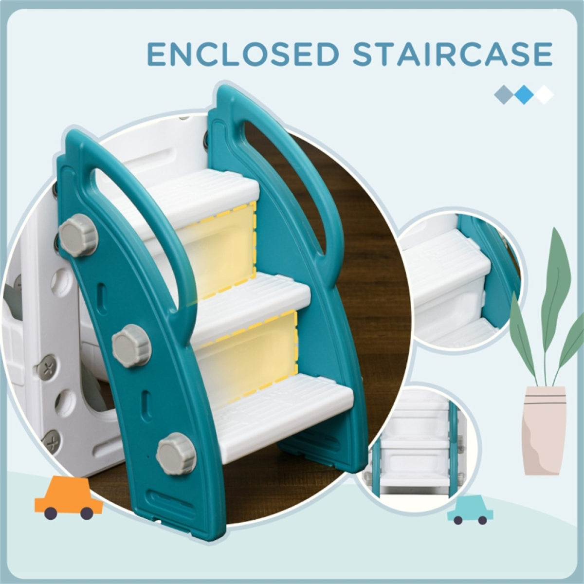 8-in-1 Toddler Slide Set with Tunnel, Basketball Hoop, Steering Wheel & Storage Basket – Ages 1-3