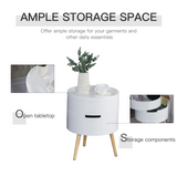 HOMCOM 3-Part Side Table with Detachable Top and Storage – Coffee Table, End Table & Nightstand, White