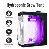 Outsunny Hydroponic Grow Tent with Reflective Mylar Lining & Floor Tray – 120L x 60W x 150H cm