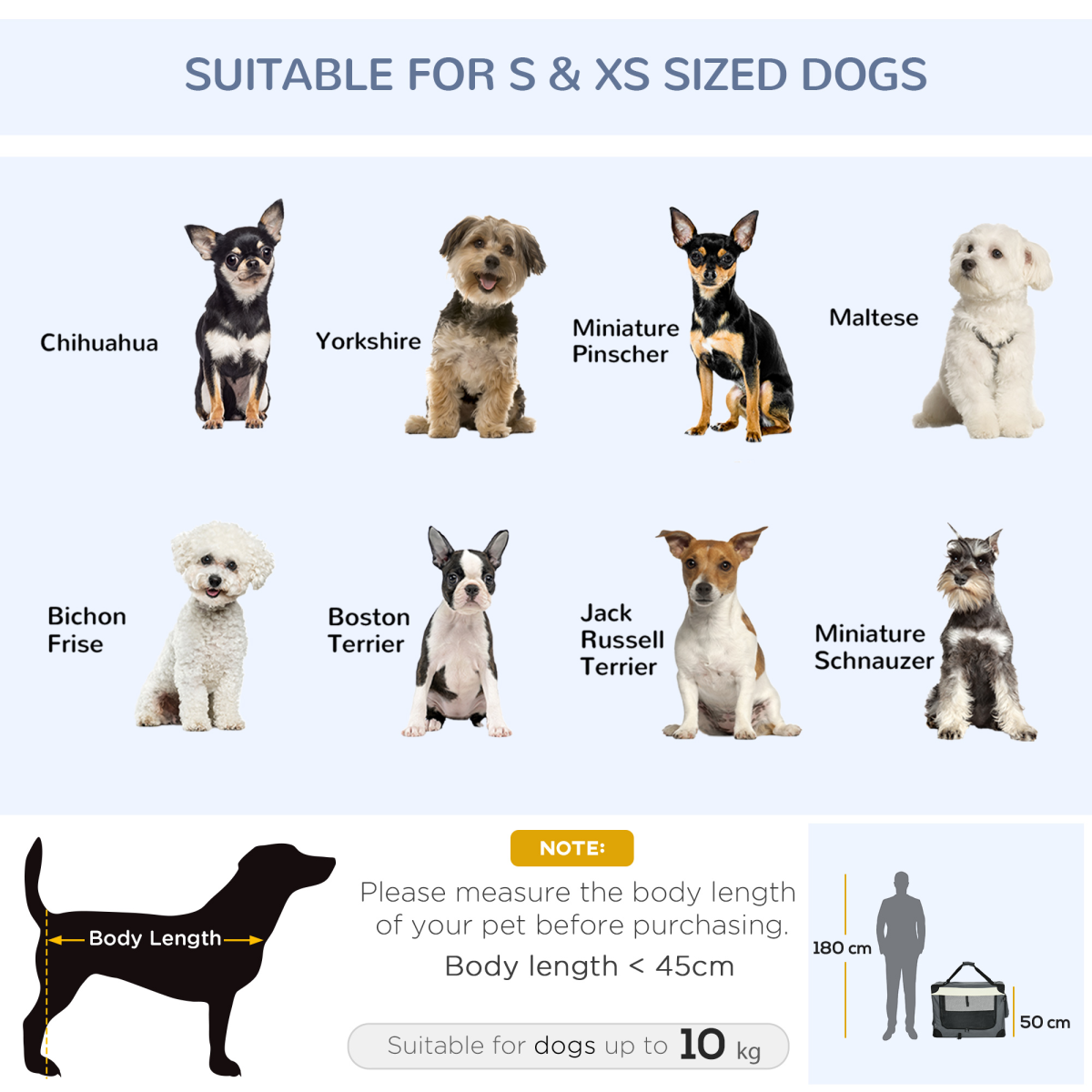Pawhut 70cm Foldable Pet Carrier with Cushion, 3 Doors & Mesh Windows – For Mini Dogs and Cats, Grey