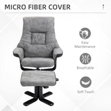 Recliner armchair with footstool paired
