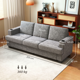 HOMCOM Grey Sofa side view