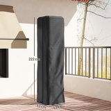 Outsunny Heavy Duty Pyramid Gas Patio Heater Cover with Zip, UPF 30+ Oxford Fabric – Weatherproof, Black