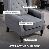 HOMCOM armchair wooden frame and legs
