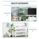 Outsunny Artificial Monstera Tree with 21 Bendable Leaves and Pot – Indoor Outdoor Palm Plant, 1m