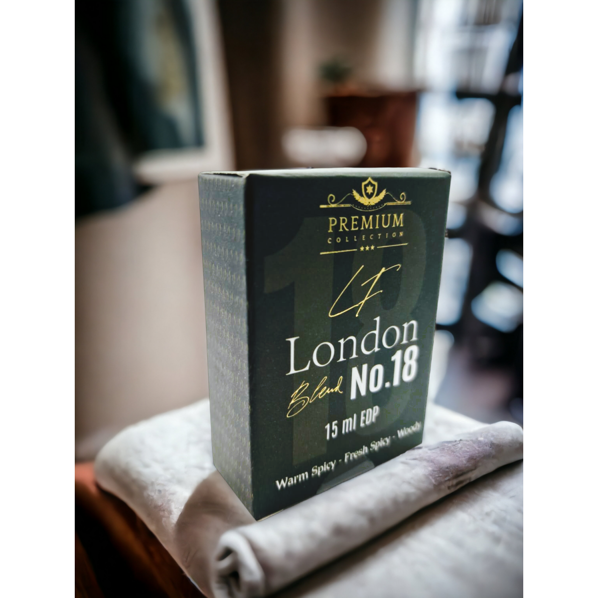 Livfragrance Blend No.18 London Eau de Parfum Oil-Based Leather, Spice & Tobacco Travel Fragrance 15ml – Leather & Tobacco, Oud Fragrance for Men