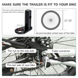 Pawhut Dog Bike Trailer with Reflectors, Flag & Safety Anchor – Pet Carrier for Small and Medium Dogs