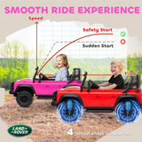 Land Rover Defender 110 SVX Licensed 12V Kids Electric Ride-On Truck with 2.4G Remote & Music, Pink
