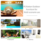Outsunny Rattan Folding Sun Lounger Recliner with Cushion – Adjustable Backrest, Garden & Poolside Relaxer