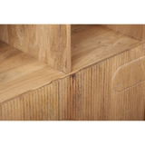 Austin Solid Wood Bookcase with Multiple Shelves – Natural Grain Storage & Display Unit for Any Room