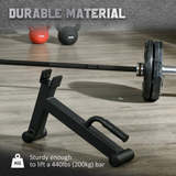 SPORTNOW Deadlift Barbell Jack with Non-Slip Handle, 200kg Capacity – Lifter for Loading Weight Plates, Black
