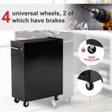 5-Drawer Lockable Steel Tool Storage Cabinet with Wheels – Garage & Workshop Organiser, Black