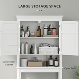 HOMCOM 3-Tier Over Toilet & Washing Machine Storage Unit – Freestanding Bathroom and Laundry Shelf