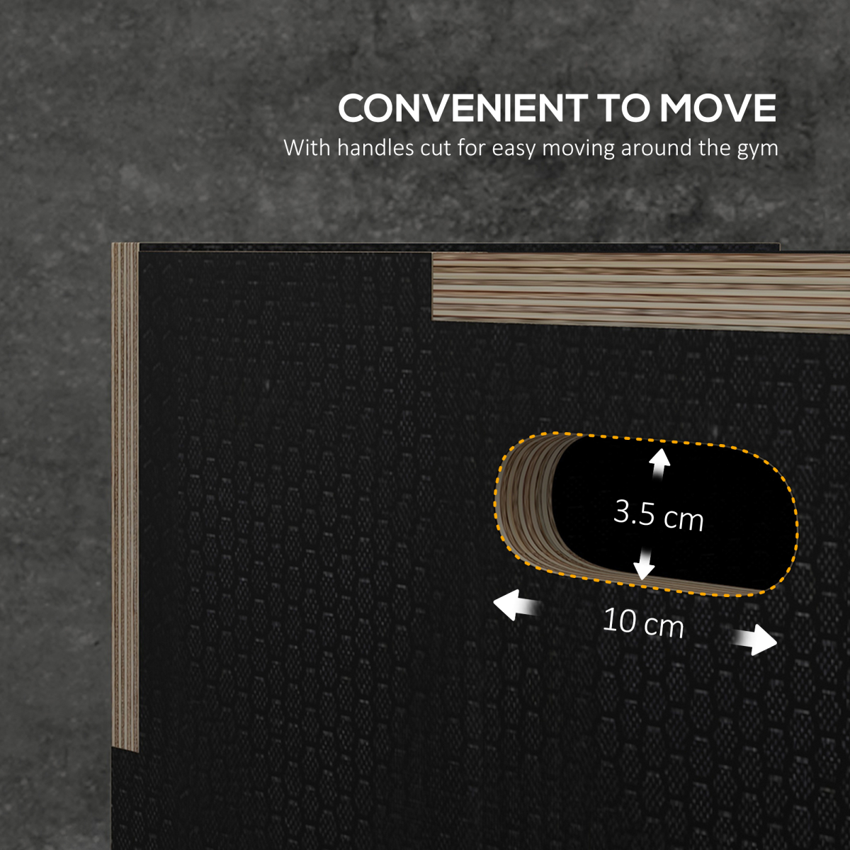 SPORTNOW 3-in-1 Wooden Plyometric Jump Box, 41/51/61cm Heights – Non-Slip Plyo Box for Home Gym Training, Black