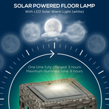 Outsunny Rattan Solar Lantern with Auto On/Off Warm White LED – Outdoor Garden Floor Lamp, IP44