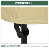 Outsunny Waterproof Wicker Chair Cover, 70 x 90 x 115 cm – 600D Oxford with PVC Lining, Beige