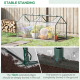 Outsunny Mini Greenhouse with Two Roll-Up Windows and PVC Cover – Tomato and Vegetable Plant House, Clear