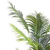 Artificial Palm Tree with 15 Leaves in White Pot, 160cm – Tall Tropical Greenery for Home & Office