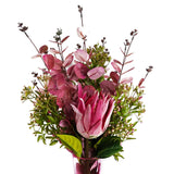 Leaf Pink Eucalyptus Artificial Foliage Stem with Silk Leaves and Wired Stem – 80cm Home Decor