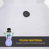 Outsunny 10ft Christmas Inflatable Snowman with Black Hat & Green Scarf – Outdoor Garden Decoration, White