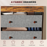 4-Drawer Fabric Storage Cabinet with Flat Top – Lightweight Dresser Alternative for Bedroom & Hallway