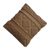 Artisan Furniture Nola Cushion Set of 2 – Woven Patterned Scatter Cushions with Plump Filling, Coffee