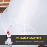 HOMCOM 6ft Inflatable Christmas Puppy Dog in Santa Hat with LED Lights – Indoor & Outdoor Decor