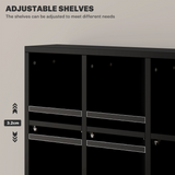 HOMCOM DVD & CD Media Storage Rack, 89 x 130.5cm – Holds 480 CDs or 312 DVDs, Living Room Shelf, Black