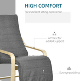 HOMCOM Modern Lounge Recliner Chair with 5-Level Adjustable Footrest – Padded Armchair, Dark Grey