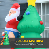 1.8m Inflatable Christmas Tree with Santa Claus & Dog, LED Lights – Self-Inflating Indoor & Outdoor Decoration