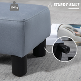 Small Ottoman Footrest Seat Footstool with Foam Padding – Home Office Footstool, Grey