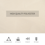 Outsunny 3x3m Gazebo Sidewall Set with 4 Polyester Panels, Double Zips, Hooks & C Rings – Beige