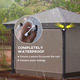 Outsunny 3 x 3m Gazebo Protective Cover – Waterproof PVC Rain Cover with Pull Cord for Canopy or Tent