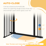 PawHut Adjustable Safety Gate with 1 Extension and 4 Screws – Pet Gate for Doors and Stairs, Black