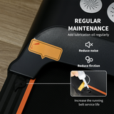 Folding Walking Treadmill with LED Display, Safety Key & Wheels – Home & Office Walking Machine, Orange