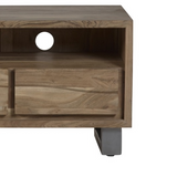 Baltic Live Edge Media Unit – Solid Wood TV Stand with Storage for Consoles and Media Devices