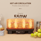 HOMCOM 6 Tray Food Dehydrator with Adjustable Temperature & Timer – Food Dryer for Fruit, Meat & Vegetables, Black