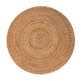 Artisan Furniture Regency Round Woven Coffee Table with Smooth Circular Top – Living Room Centrepiece, Brown