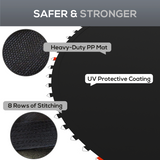 SPORTNOW Trampoline Mat with 54 V-Hooks – UV-Protected Jumping Mat for 10ft Round Trampoline, Black