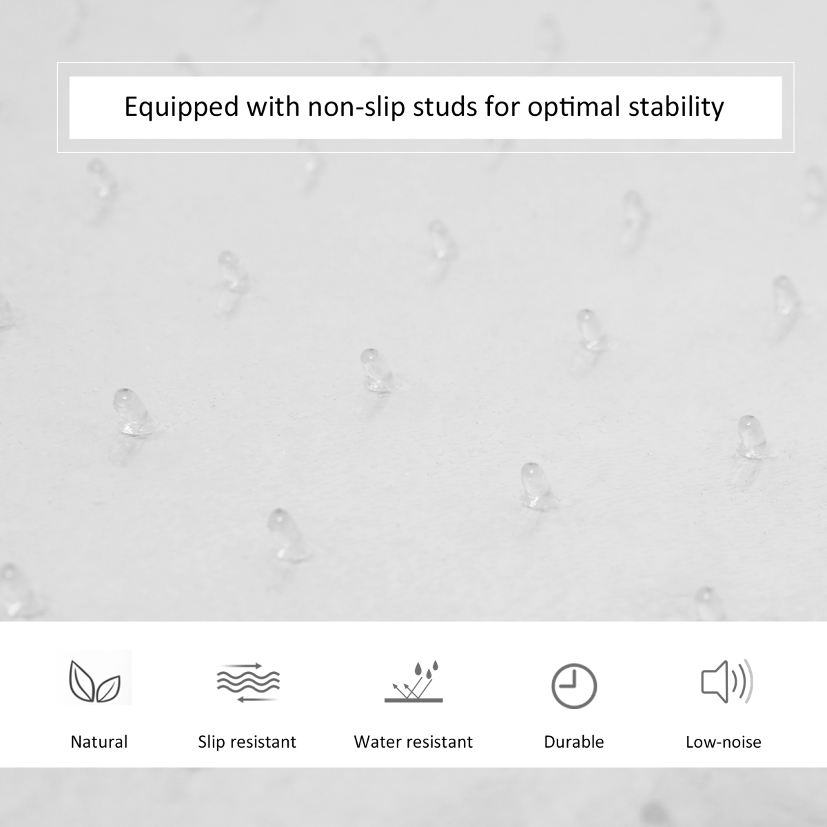 HOMCOM Frosted Office Chair Mat with Spikes and Non-Slip Surface – Carpet Protector for Home and Office