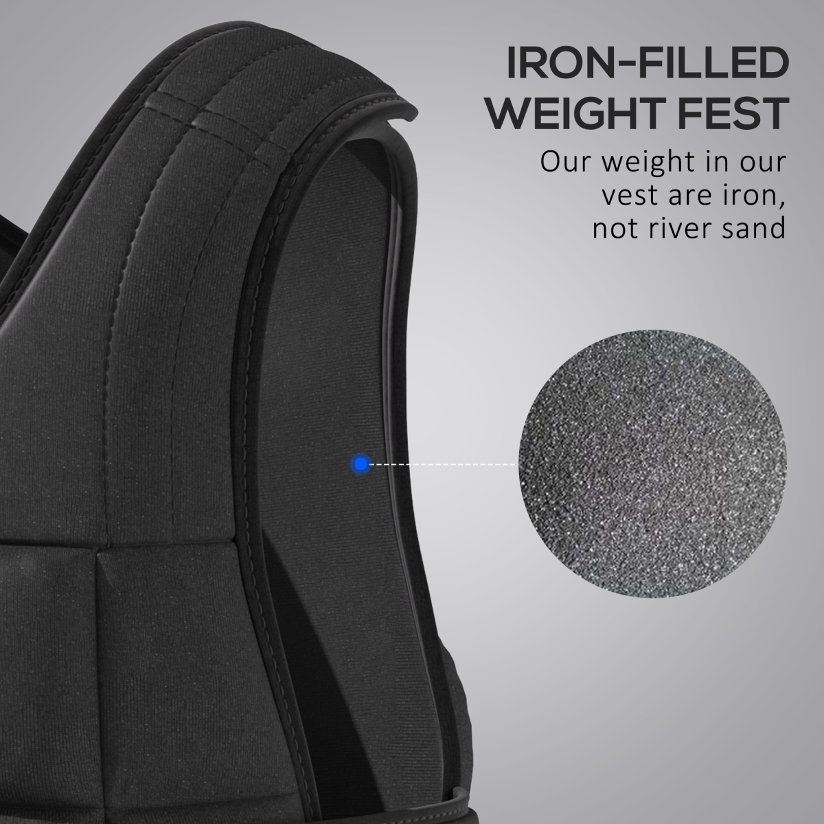 HOMCOM 15kg Adjustable Weight Vest with 38 Removable Weight Bags – Running & Gym Training Vest, Black
