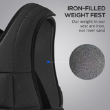 HOMCOM 15kg Adjustable Weight Vest with 38 Removable Weight Bags – Running & Gym Training Vest, Black