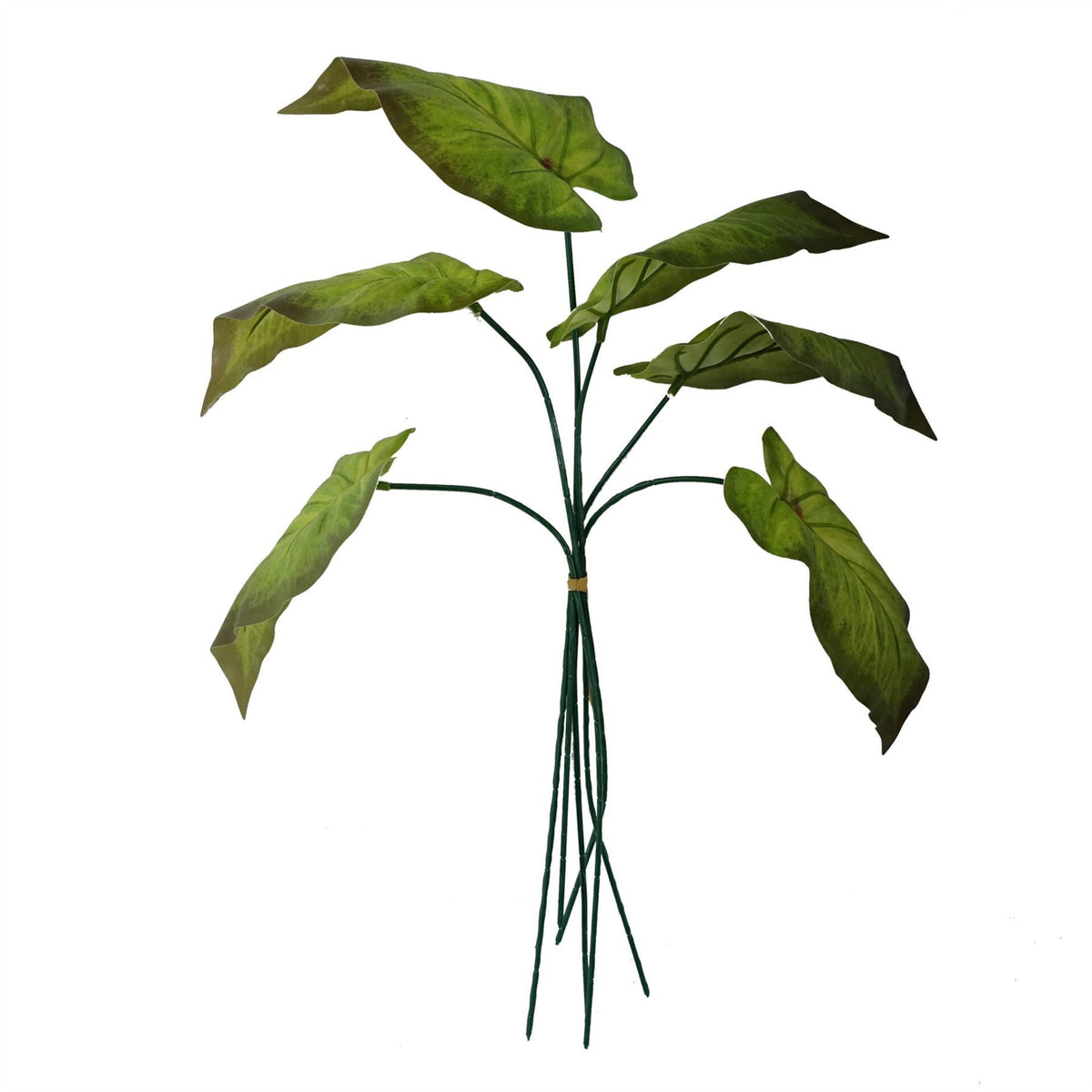 Leaf Artificial Green Plastic Leaf Stem with Wired Stem – 50cm Realistic Foliage Decor
