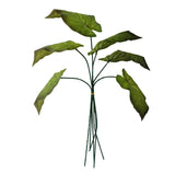 Leaf Artificial Green Plastic Leaf Stem with Wired Stem – 50cm Realistic Foliage Decor