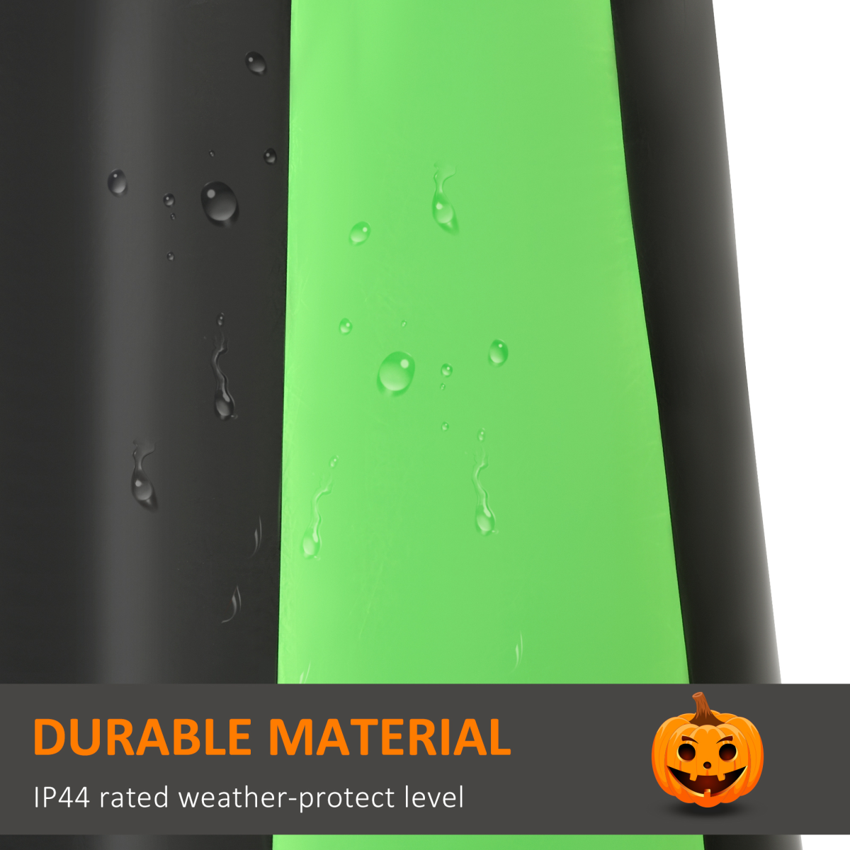 HOMCOM 9ft Inflatable Halloween Pumpkin Ghost with Built-in LED Lights – Outdoor Garden Decoration