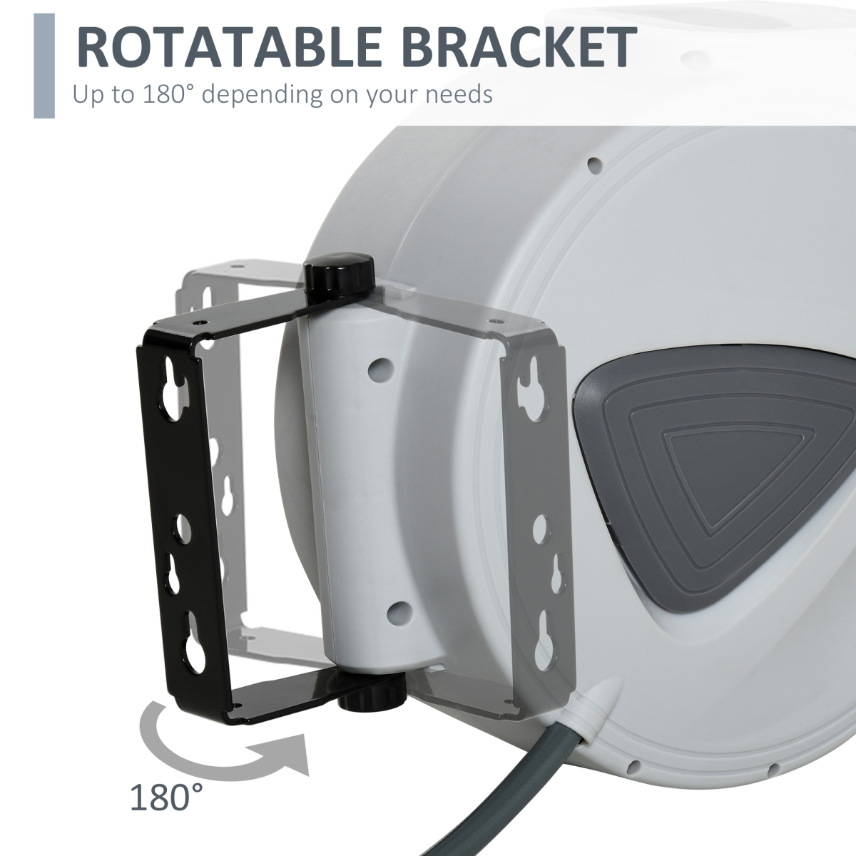 DURHAND 10m Retractable Air Hose Reel with 3/8" Hose – Wall Mounted Garage & Workshop Storage