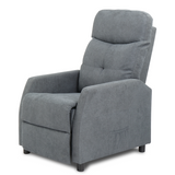 Electric Massage Recliner Chair with 6-Point Vibration Massage & Heating – Fabric TV Armchair, Light Grey