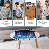 HOMCOM 2ft Foosball Table with 8 Rods, Score Boards & 2 Balls – Indoor Table Football for Kids & Adults