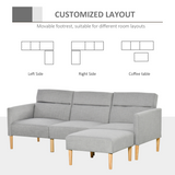 Reversible Sectional Sofa Bed in living room setting