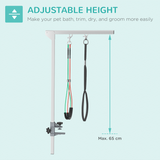 Adjustable Foldable Pet Grooming Arm with Clamp – Stainless Steel Dog Grooming Holder for Medium Dogs